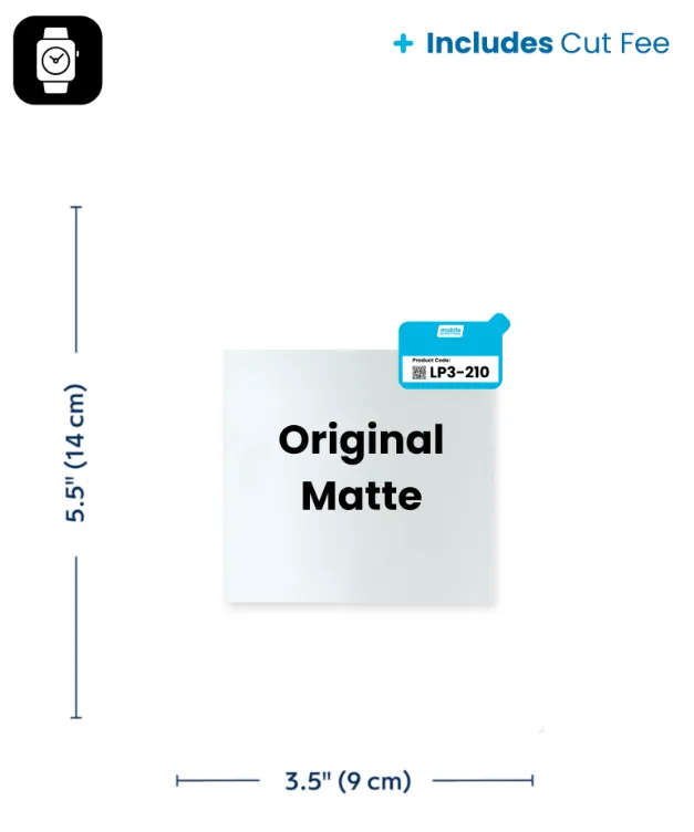 [04-000008] RapidCut Custom Sheet, Clear-Coat Matte, Watch (14cm x 9cm) Includes Cut Fee